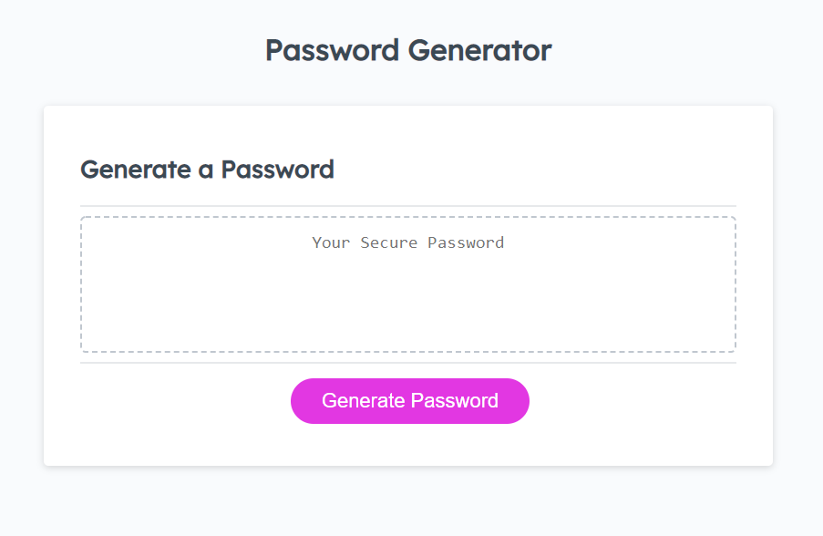 password-generator-dashboard
